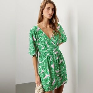 Lilly Pulitzer Green and Pink Mini Dress